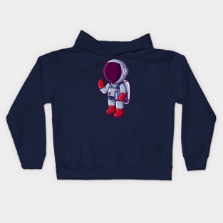 Cute Astronaut Student Cartoon Kids Hoodie